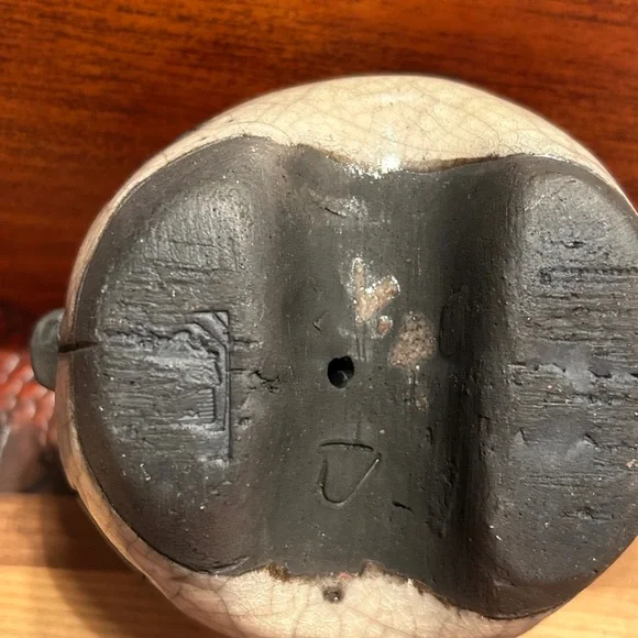 Gerhard De Beer Crazy Clay Elephant Raku Pottery Figurine 4" x 5.5" - Picture 6 of 8